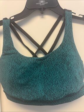 Teal Textured Strappy Bralette